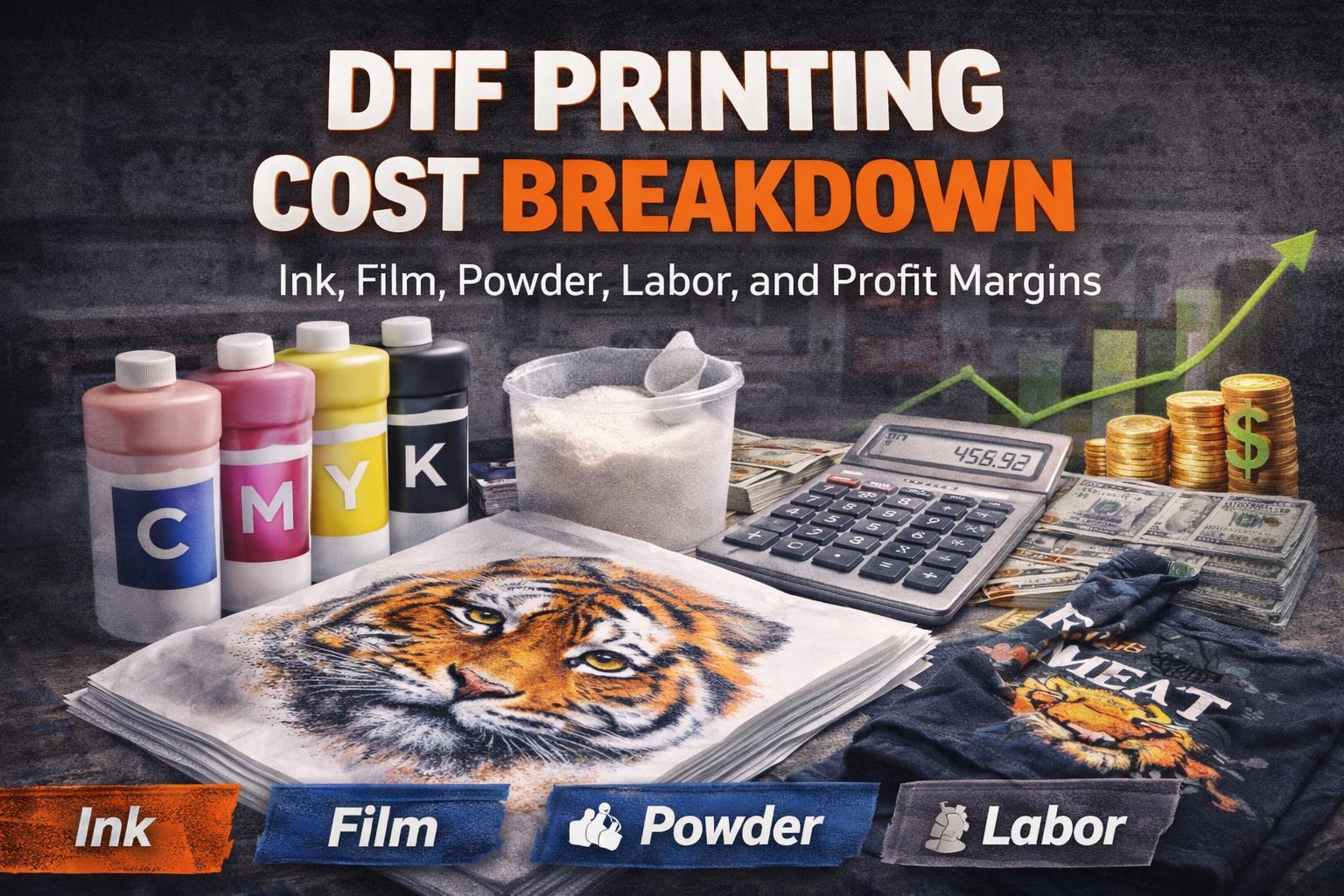 DTF Printing Cost Breakdown: Ink, Film, Powder, Labor, and Profit Margins