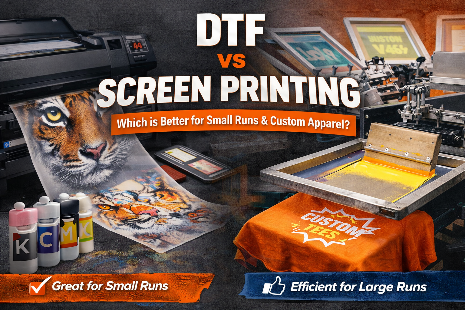 DTF vs Screen Printing: Which Is Better for Small Runs and Custom Apparel?