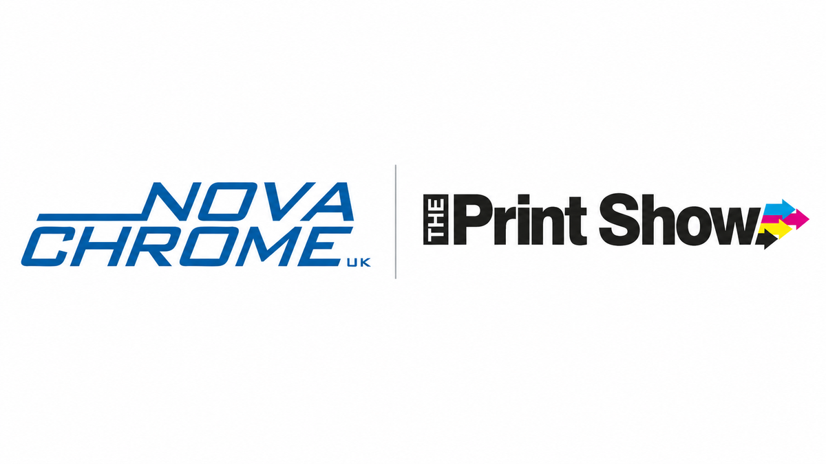 Polyprint’s new UK dealer Nova Chrome at The Print Show 2026, NEC Birmingham, 29 Sept–1 Oct.